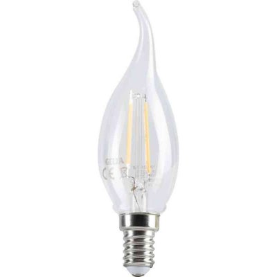 LED-lampa med böjd topp klar filament