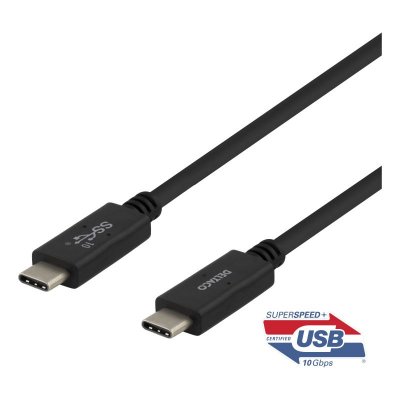 USB-C till USB-C-kabel, 1m  5A USB 3.1 Gen 2