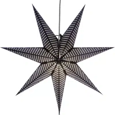 Huss Pappersstjärna 60cm Svart